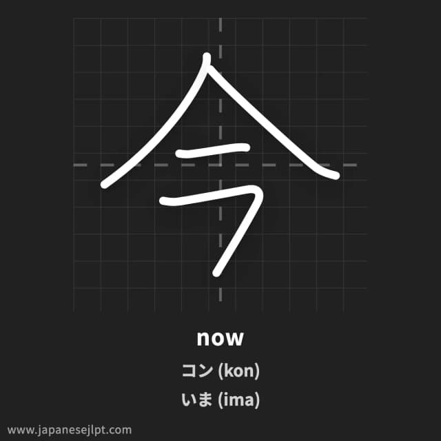 Kanji 今 meaning and readings